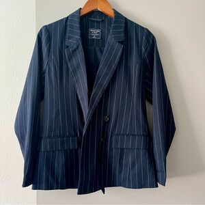 Abercrombie & Fitch double breasted blazer in Navy